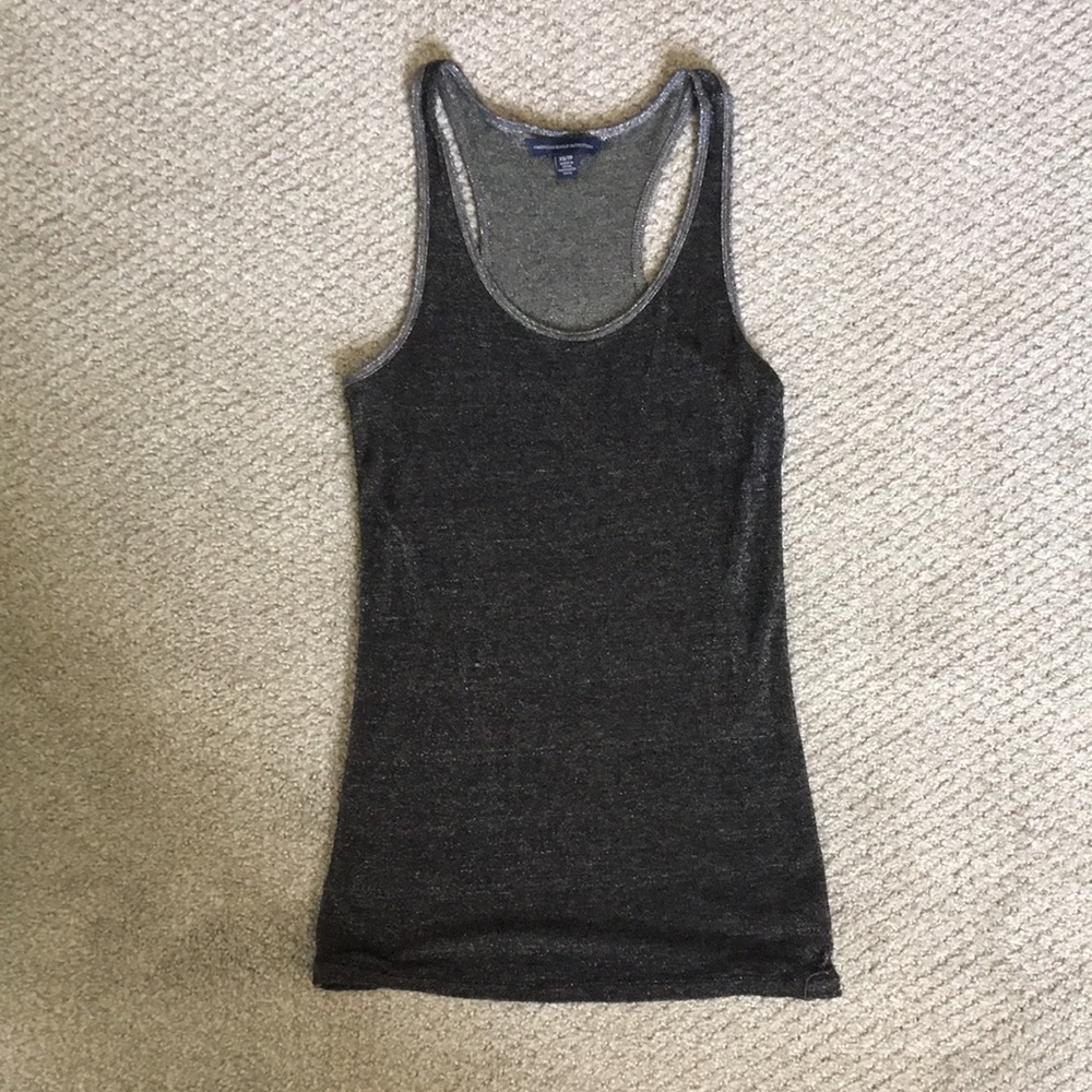 5/$15 Black Sparkly American Eagle Tank Top